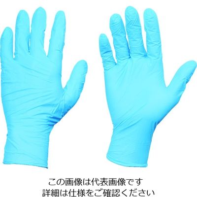 トラスコ中山 TRUSCO 使い捨てニトリル手袋TGスタンダード 0.08粉付青L 100枚 TGPN08BL 1箱(100枚)（直送品）