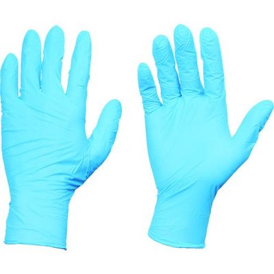 トラスコ中山 TRUSCO 使い捨てニトリル手袋TGスタンダード 0.08粉付青M 100枚 TGPN08BM 1箱(100枚)（直送品）