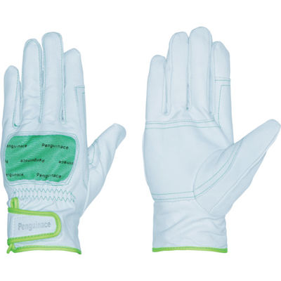 ペンギンエースジャパン ペンギンエース 国産牛本革手袋(袖口マジックタイプ) レスキュー グリーン L TH-506-L 1双（直送品）