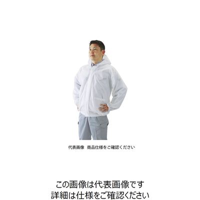 トラスコ中山 TRUSCO エレブレイク(コロナ放電式帯電防止不織布)フード付ジャンパー M TELPC-FJ-M 1着 856-4281（直送品）