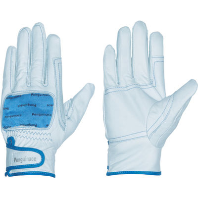 ペンギンエースジャパン ペンギンエース 国産牛本革手袋(袖口マジックタイプ) レスキュー ブルー フリーサイズ TH-520 1双（直送品）