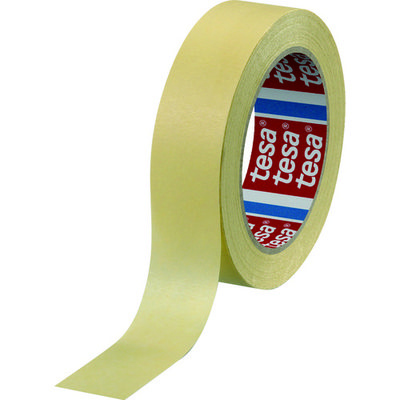 テサテープ tesa マスキングテープ建築内装・養生用 19mm×50m 黄 4323-19-50 1巻 836-5638（直送品）