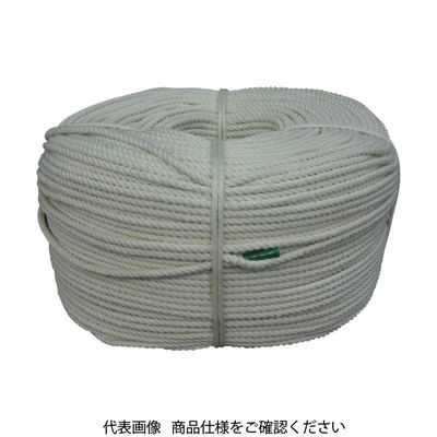 ユタカメイク ロープ 綿ロープ巻物 4φ×200m C4-200 1巻 829-1207（直送品）