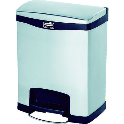 ラバーメイド スリムジム ステップオンコンテナ フロントステップ ステンレス 30.3L ブラック 1901985 1個（直送品）