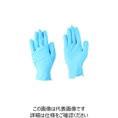 川西工業 川西 ニトリル使いきり手袋 100枚入 ブルー 2037-LL 1箱(100枚) 829-0506（直送品）