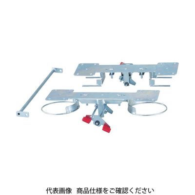 トラスコ中山 TRUSCO プレス製台車 ドンキーカート用リング式ストッパー 自在2輪固定2輪用 100JKRS-4 1台 856-4182（直送品）