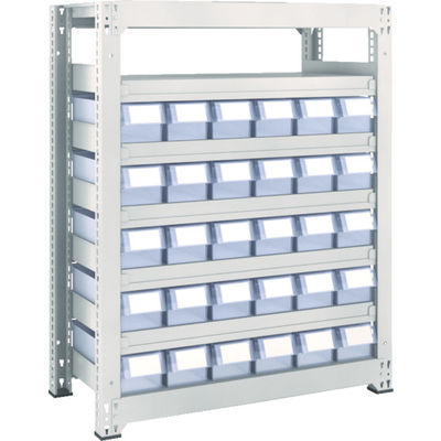 トラスコ中山 TRUSCO スチールラック M3型中量棚 H1200 樹脂透明引出付 小X30 M3-4357-C30 1台(1個)（直送品）