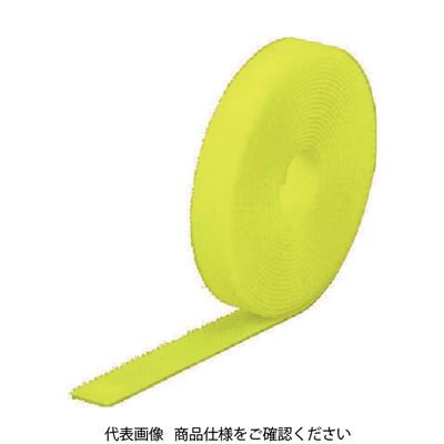トラスコ中山 TRUSCO マジックバンド[[R下]]結束テープ両面蛍光イエロー40mm25m MKT-40250-LY 1巻（直送品）