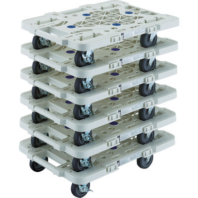 TRUSCO まとめ買い 樹脂製平台車 ルートバン MPKー500JSーW 6台セット MPK-500JS-W-M6 1セット(6台)（直送品）