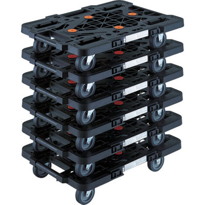 TRUSCO まとめ買い 樹脂製平台車 ルートバン MPKー500ーBK 6台セット MPK-500-BK-M6 1セット(6台)（直送品）