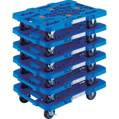 TRUSCO まとめ買い 樹脂製平台車 ルートバン MPKー500SーB 6台セット MPK-500S-B-M6 1セット(6台)（直送品）