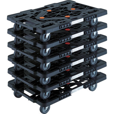 TRUSCO まとめ買い 樹脂製平台車 ルートバン MPKー600ーBK 6台セット MPK-600-BK-M6 1セット(6台)（直送品）