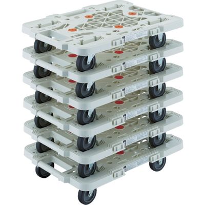 トラスコ中山 TRUSCO まとめ買い 樹脂製平台車 ルートバン MPKー500ーW 6台セット MPK-500-W-M6 1セット(6台)（直送品）