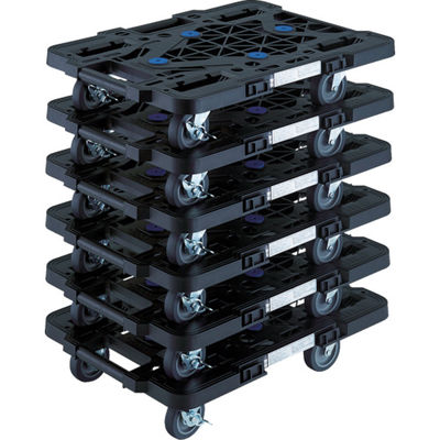 TRUSCO まとめ買い 樹脂製平台車 ルートバン MPKー500JSーBK 6台セット MPK-500JS-BK-M6 1セット(6台)（直送品）