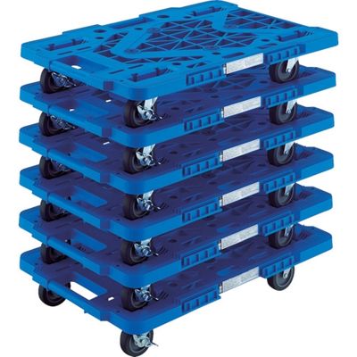 TRUSCO まとめ買い 樹脂製平台車 ルートバン MPKー600JSーB 6台セット MPK-600JS-B-M6 1セット(6台)（直送品）