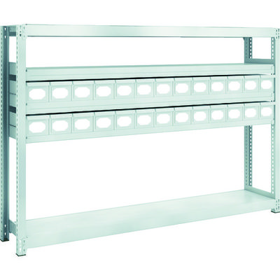 トラスコ中山 TRUSCO スチールラック M2型軽中量棚 H1200 スチール引出付 小X26 M2-4635-A26 1台(1個)（直送品）