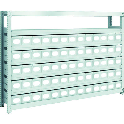 トラスコ中山 TRUSCO スチールラック M2型軽中量棚 H1200 スチール引出付 小X65 M2-4637-A65 1台(1個)（直送品）