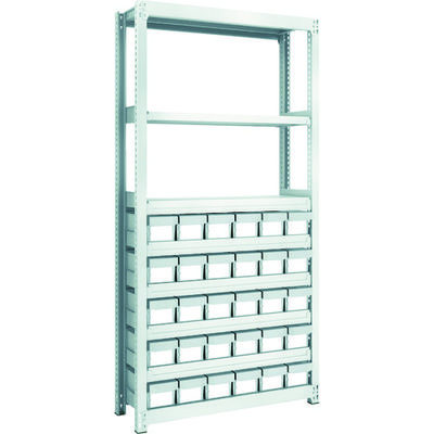 トラスコ中山 TRUSCO スチールラック M2型軽中量棚 H1800 樹脂NG引出付 小X30 M2-6338-E30 1台(1個)（直送品）