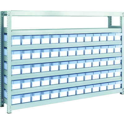 トラスコ中山 TRUSCO スチールラック M2型軽中量棚 H1200 樹脂透明引出付 小X65 M2-4637-C65 1台(1個)（直送品）