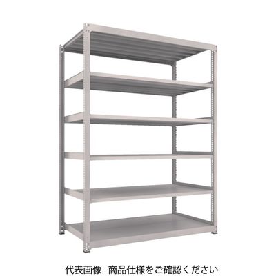 TRUSCO スチールラック M3型中量棚 1800×1121×H2400 6段 単体 ネオグレー M3-86126 NG 1セット(1個)（直送品）