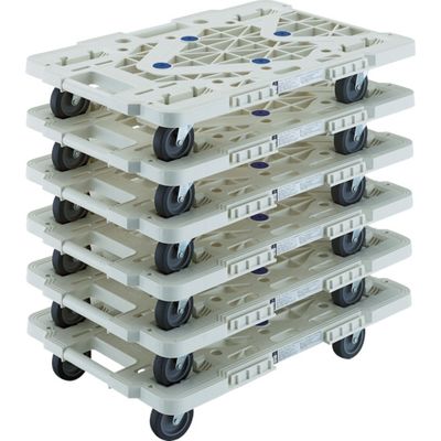 TRUSCO まとめ買い 樹脂製平台車 ルートバン MPKー600JーW 6台セット MPK-600J-W-M6 1セット(6台)（直送品）