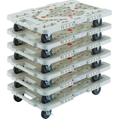 TRUSCO まとめ買い 樹脂製平台車 ルートバン MPKー600SーW 6台セット MPK-600S-W-M6 1セット(6台)（直送品）