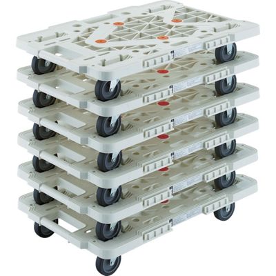 トラスコ中山 TRUSCO まとめ買い 樹脂製平台車 ルートバン MPKー600ーW 6台セット MPK-600-W-M6 1セット(6台)（直送品）