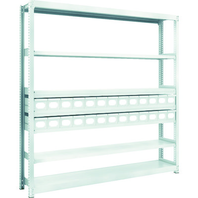 トラスコ中山 TRUSCO スチールラック M2型軽中量棚 H1800 スチール引出付 小X26 M2-6637-A26 1台(1個)（直送品）