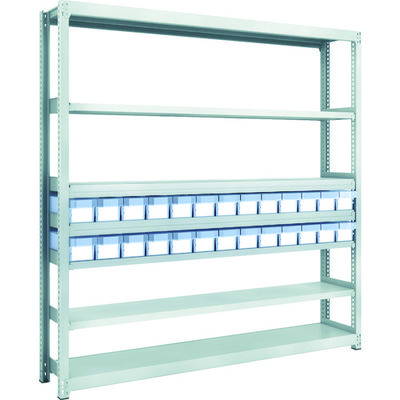 トラスコ中山 TRUSCO スチールラック M2型軽中量棚 H1800 樹脂透明引出付 小X26 M2-6637-C26 1台(1個)（直送品）