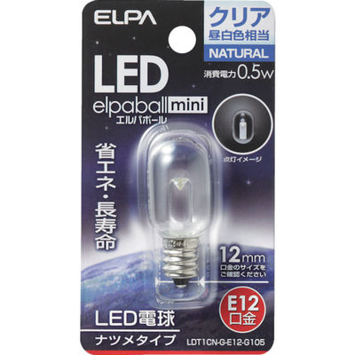 朝日電器 ELPA LEDナツメ形E12 LDT1CN-G-E12-G105 1個 828-9962（直送品）