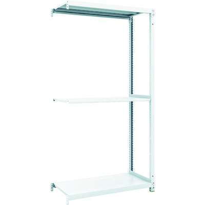 TRUSCO スチールラック M1型抗菌塗装ボルトレス軽量棚900X420XH1800 3段 連結 M1-6343B 1台(1個)（直送品）