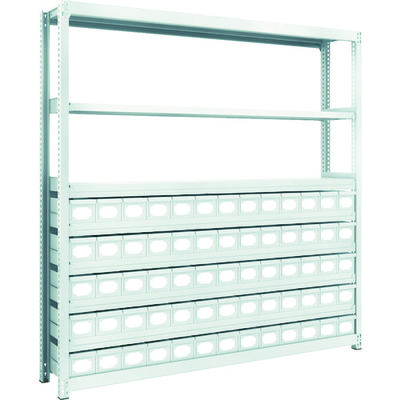 トラスコ中山 TRUSCO スチールラック M2型軽中量棚 H1800 スチール引出付 小X65 M2-6638-A65 1台(1個)（直送品）