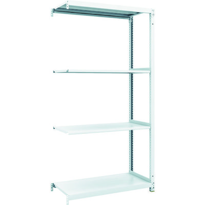 TRUSCO スチールラック M1型抗菌塗装ボルトレス軽量棚900X420XH1800 4段 連結 M1-6344B 1台(1個)（直送品）