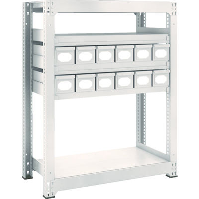 トラスコ中山 TRUSCO スチールラック M3型中量棚 H1200 スチール引出付 小X12 M3-4355-A12 1台(1個)（直送品）