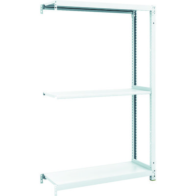 TRUSCO スチールラック M1型抗菌塗装ボルトレス軽量棚900X320XH1500 3段 連結 M1-5333B 1台(1個)（直送品）