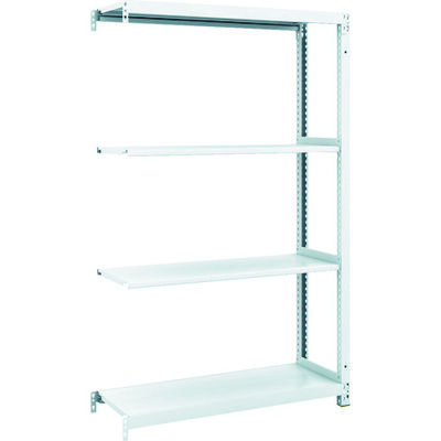 TRUSCO スチールラック M1型抗菌塗装ボルトレス軽量棚900X320XH1500 4段 連結 M1-5334B 1台(1個)（直送品）