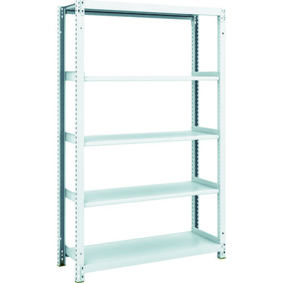 トラスコ中山 TRUSCO スチールラック M1型抗菌塗装ボルトレス軽量棚900X320XH1500 5段 M1-5335 1台(1個)（直送品）