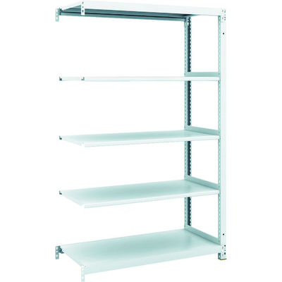 TRUSCO スチールラック M1型抗菌塗装ボルトレス軽量棚900X420XH1500 5段 連結 M1-5345B 1台(1個)（直送品）