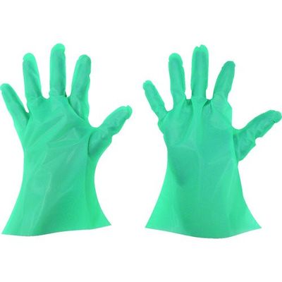 東京パック 使い捨て手袋 ニューマイジャストエコノミー化粧箱 SS グリーン GNEK-SS 1箱(200枚) 836-3675（直送品）