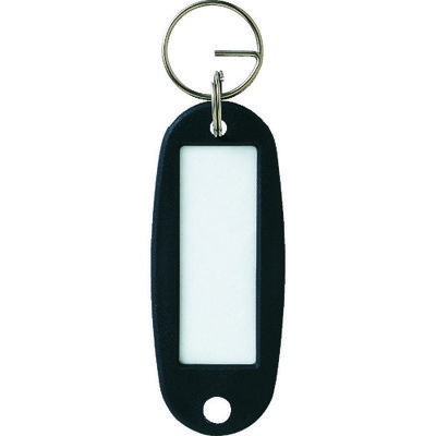 オープン工業 OP キーホルダー名札 ハードタイプ 10枚 黒 KH-50-10-BK 1袋(10枚) 828-7455（直送品）