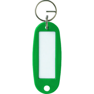 オープン工業 OP キーホルダー名札 ハードタイプ 10枚 緑 KH-50-10-GN 1袋(10枚) 828-7453（直送品）