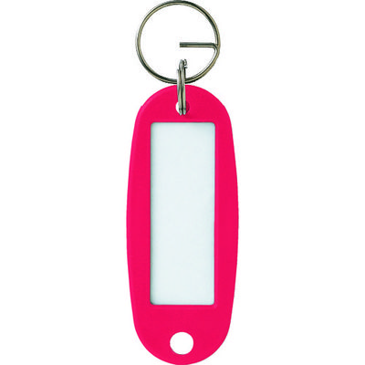 オープン工業 OP キーホルダー名札 ハードタイプ 10枚 赤 KH-50-10-RD 1袋(10枚) 835-5217（直送品）