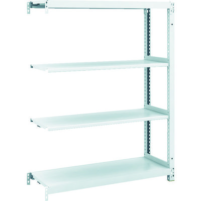 TRUSCO スチールラック M1型抗菌塗装ボルトレス軽量棚900X320XH1200 4段 連結 M1-4334B 1台(1個)（直送品）