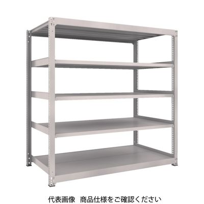 TRUSCO スチールラック M3型中量棚 900×1121×H1800 5段 単体 ネオグレー M3-63125 NG 1セット(1個)（直送品）
