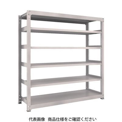 TRUSCO スチールラック M3型中量棚 900×1121×H1800 6段 単体 ネオグレー M3-63126 NG 1セット(1個)（直送品）