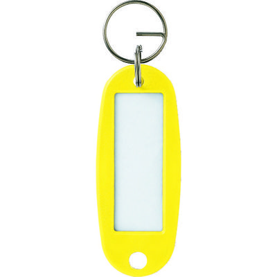 オープン工業 OP キーホルダー名札 ハードタイプ 10枚 黄 KH-50-10-YE 1袋(10枚) 835-5218（直送品）