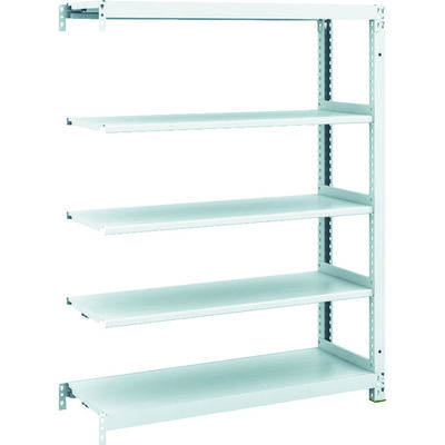 TRUSCO スチールラック M1型抗菌塗装ボルトレス軽量棚900X320XH1200 5段 連結 M1-4335B 1台(1個)（直送品）