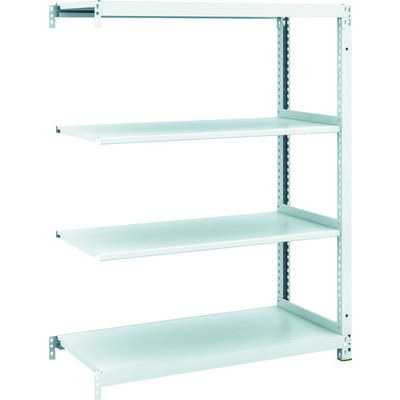 TRUSCO スチールラック M1型抗菌塗装ボルトレス軽量棚900X420XH1200 4段 連結 M1-4344B 1台(1個)（直送品）