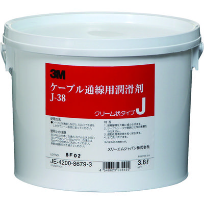 スリーエム ジャパン コーニング ケーブル潤滑剤 Jー38 3.8リットル 1個(1缶) 817-9651（直送品）