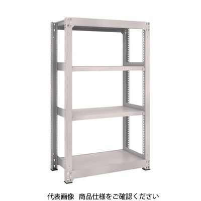 TRUSCO スチールラック M3型中量棚 1800×1121×H1500 4段 単体 ネオグレー M3-56124 NG 1セット(1個)（直送品）
